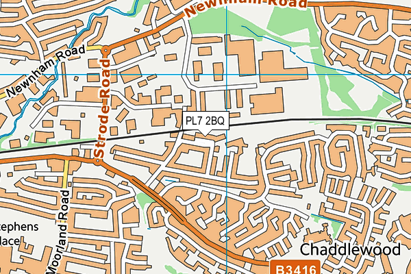 PL7 2BQ map - OS VectorMap District (Ordnance Survey)