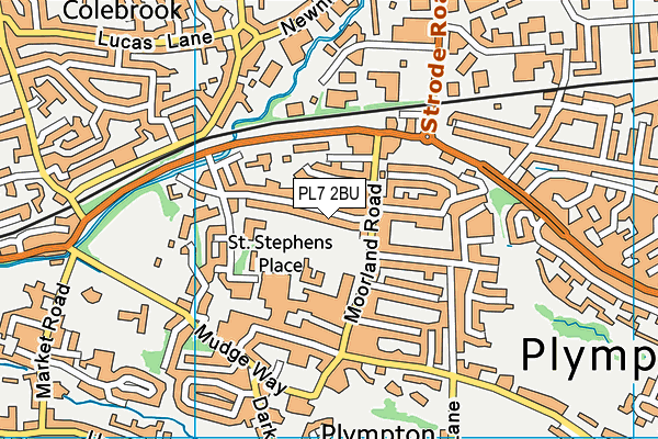 PL7 2BU map - OS VectorMap District (Ordnance Survey)