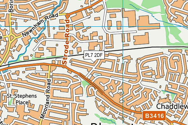 PL7 2DF map - OS VectorMap District (Ordnance Survey)