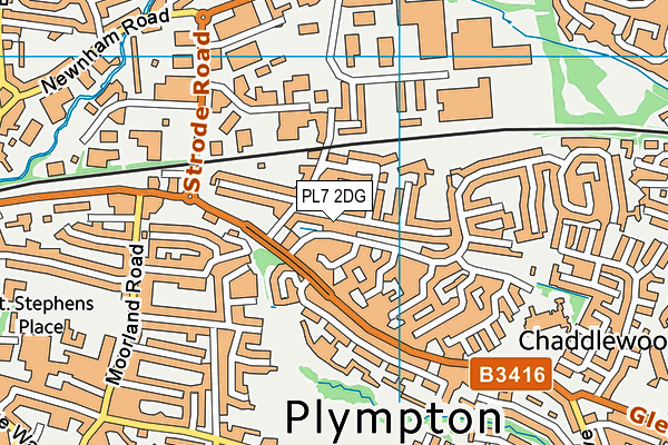 PL7 2DG map - OS VectorMap District (Ordnance Survey)