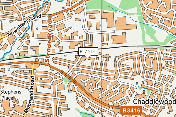 PL7 2DL map - OS VectorMap District (Ordnance Survey)