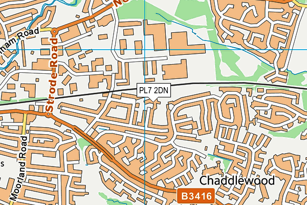 PL7 2DN map - OS VectorMap District (Ordnance Survey)