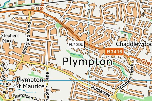 PL7 2DU map - OS VectorMap District (Ordnance Survey)