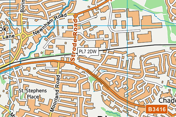 PL7 2DW map - OS VectorMap District (Ordnance Survey)