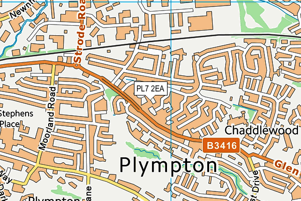 PL7 2EA map - OS VectorMap District (Ordnance Survey)