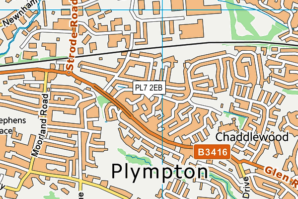 PL7 2EB map - OS VectorMap District (Ordnance Survey)