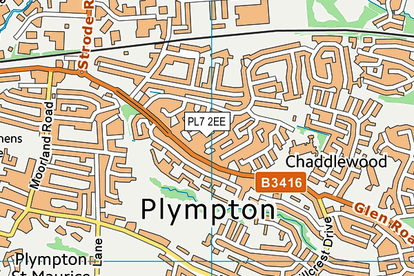 PL7 2EE map - OS VectorMap District (Ordnance Survey)