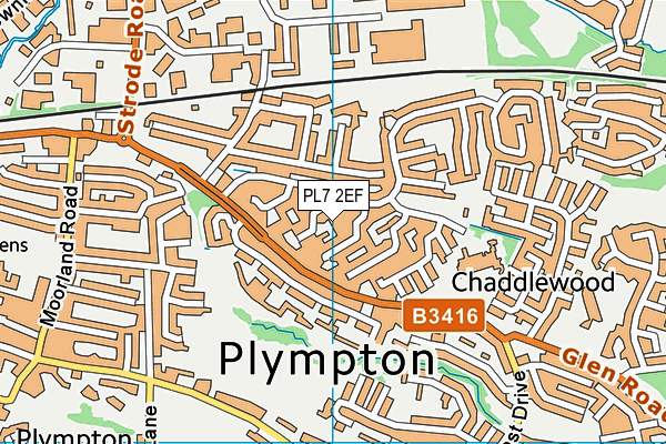 PL7 2EF map - OS VectorMap District (Ordnance Survey)