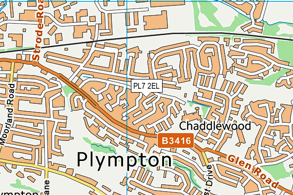 PL7 2EL map - OS VectorMap District (Ordnance Survey)