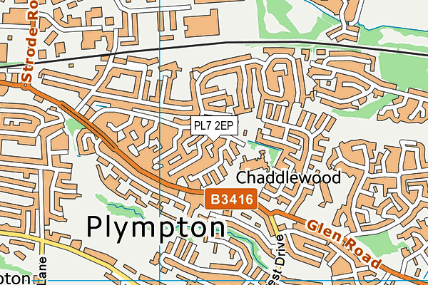 PL7 2EP map - OS VectorMap District (Ordnance Survey)