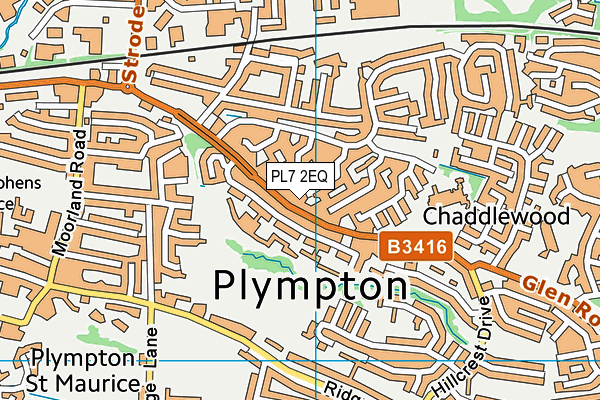 PL7 2EQ map - OS VectorMap District (Ordnance Survey)