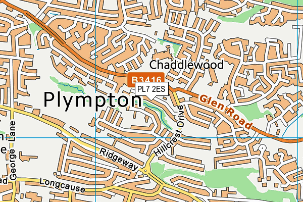 PL7 2ES map - OS VectorMap District (Ordnance Survey)