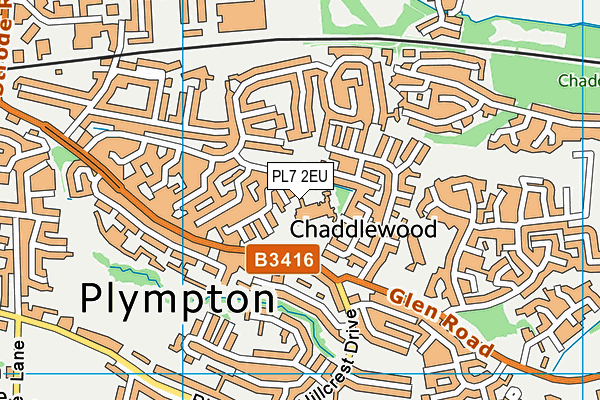 Chaddlewood Primary School map (PL7 2EU) - OS VectorMap District (Ordnance Survey)