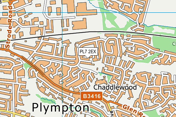 PL7 2EX map - OS VectorMap District (Ordnance Survey)