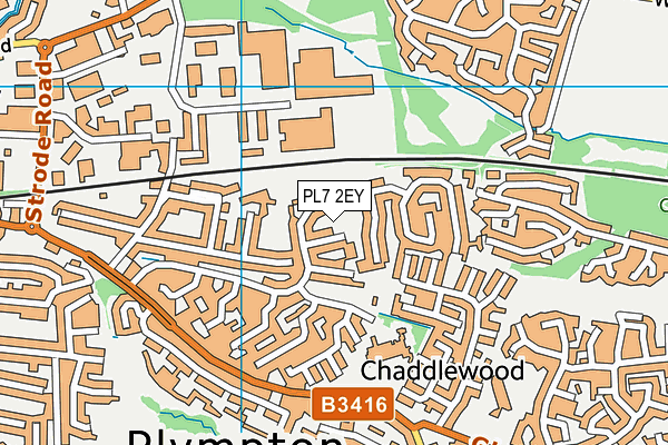 PL7 2EY map - OS VectorMap District (Ordnance Survey)