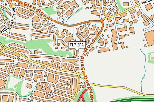 PL7 2FA map - OS VectorMap District (Ordnance Survey)
