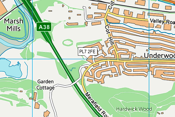 PL7 2FE map - OS VectorMap District (Ordnance Survey)