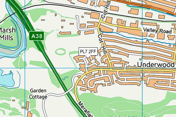 PL7 2FF map - OS VectorMap District (Ordnance Survey)