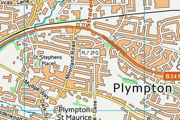 PL7 2FG map - OS VectorMap District (Ordnance Survey)