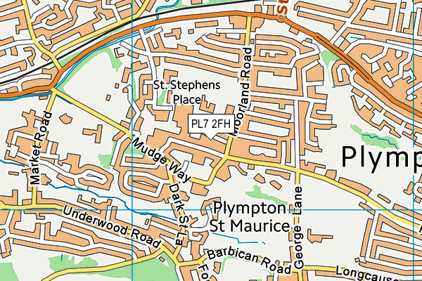 PL7 2FH map - OS VectorMap District (Ordnance Survey)