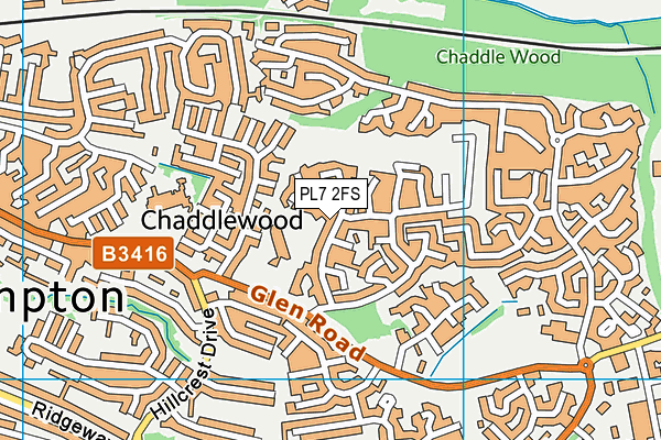 PL7 2FS map - OS VectorMap District (Ordnance Survey)