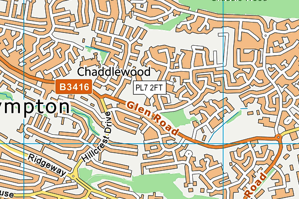 PL7 2FT map - OS VectorMap District (Ordnance Survey)