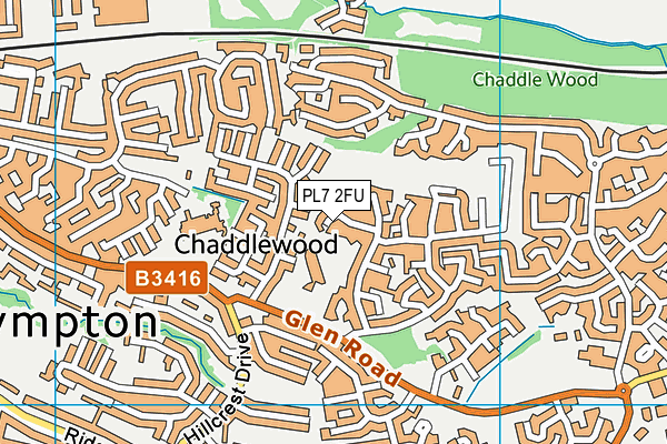 PL7 2FU map - OS VectorMap District (Ordnance Survey)