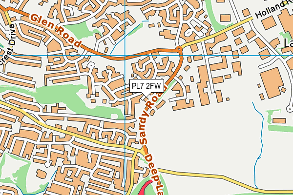 PL7 2FW map - OS VectorMap District (Ordnance Survey)