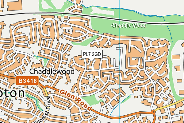 PL7 2GD map - OS VectorMap District (Ordnance Survey)