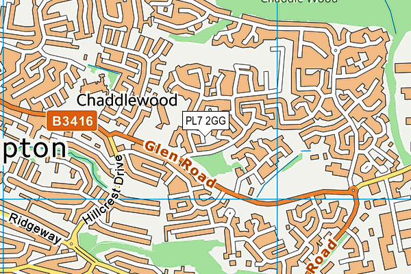 PL7 2GG map - OS VectorMap District (Ordnance Survey)