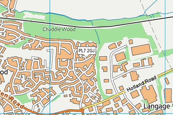 PL7 2GJ map - OS VectorMap District (Ordnance Survey)