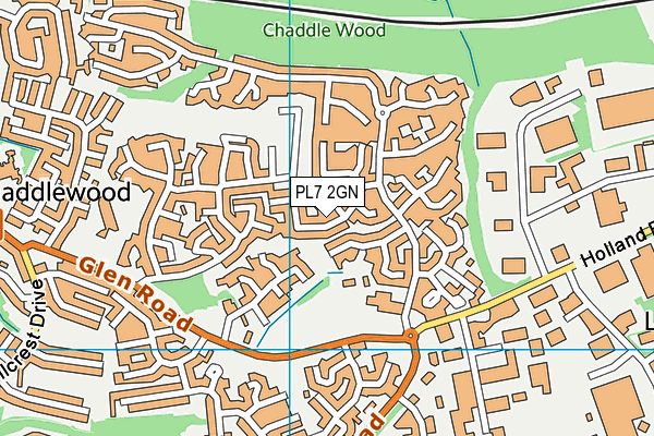 PL7 2GN map - OS VectorMap District (Ordnance Survey)