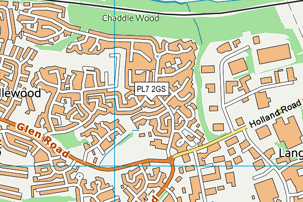 PL7 2GS map - OS VectorMap District (Ordnance Survey)