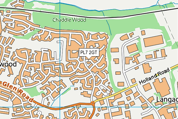 PL7 2GT map - OS VectorMap District (Ordnance Survey)