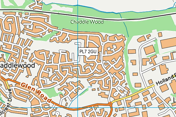 PL7 2GU map - OS VectorMap District (Ordnance Survey)
