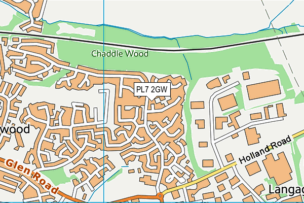 PL7 2GW map - OS VectorMap District (Ordnance Survey)