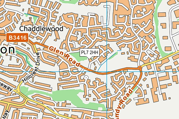 PL7 2HH map - OS VectorMap District (Ordnance Survey)