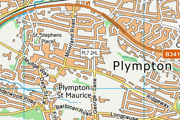 PL7 2HL map - OS VectorMap District (Ordnance Survey)