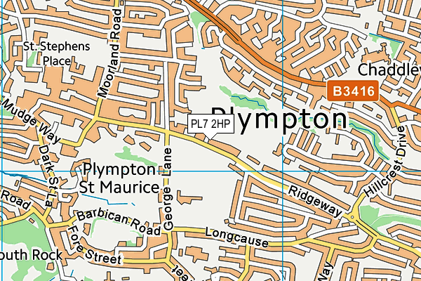 PL7 2HP map - OS VectorMap District (Ordnance Survey)