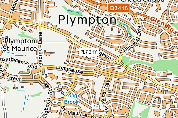 PL7 2HY map - OS VectorMap District (Ordnance Survey)