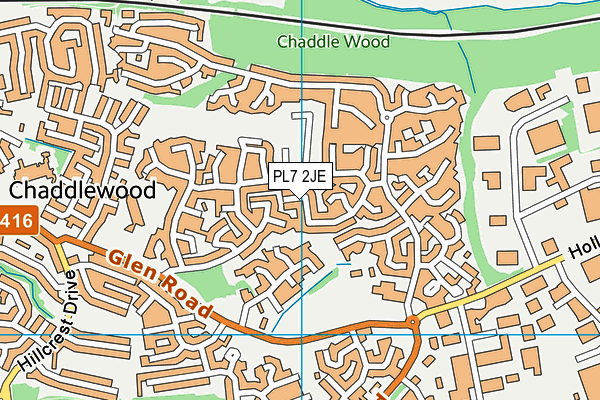 PL7 2JE map - OS VectorMap District (Ordnance Survey)