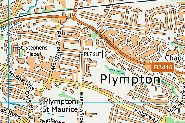 PL7 2LF map - OS VectorMap District (Ordnance Survey)