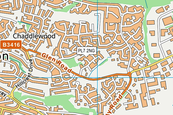 PL7 2NG map - OS VectorMap District (Ordnance Survey)