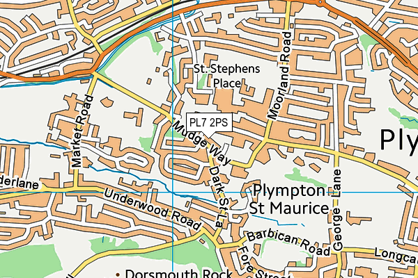 PL7 2PS map - OS VectorMap District (Ordnance Survey)