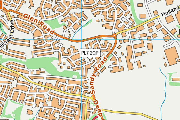 PL7 2QP map - OS VectorMap District (Ordnance Survey)