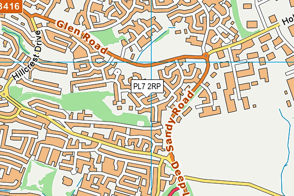 PL7 2RP map - OS VectorMap District (Ordnance Survey)