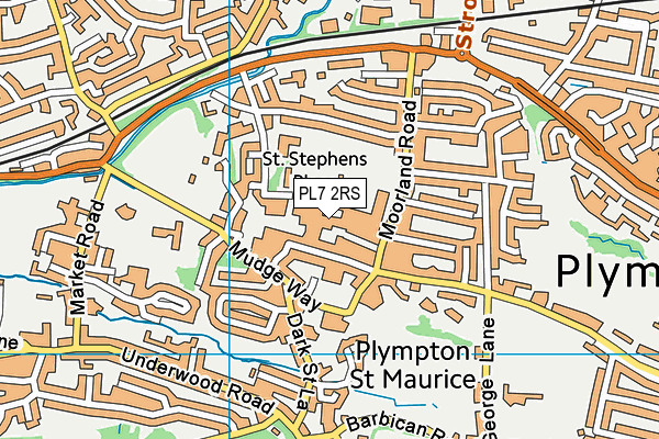 Plympton Academy map (PL7 2RS) - OS VectorMap District (Ordnance Survey)