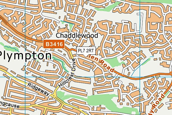 PL7 2RT map - OS VectorMap District (Ordnance Survey)