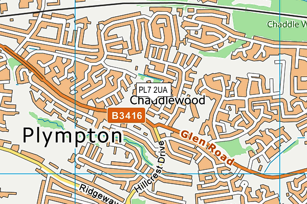 PL7 2UA map - OS VectorMap District (Ordnance Survey)