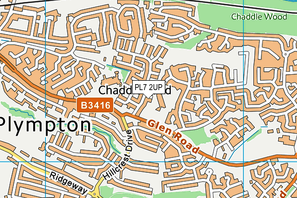 PL7 2UP map - OS VectorMap District (Ordnance Survey)